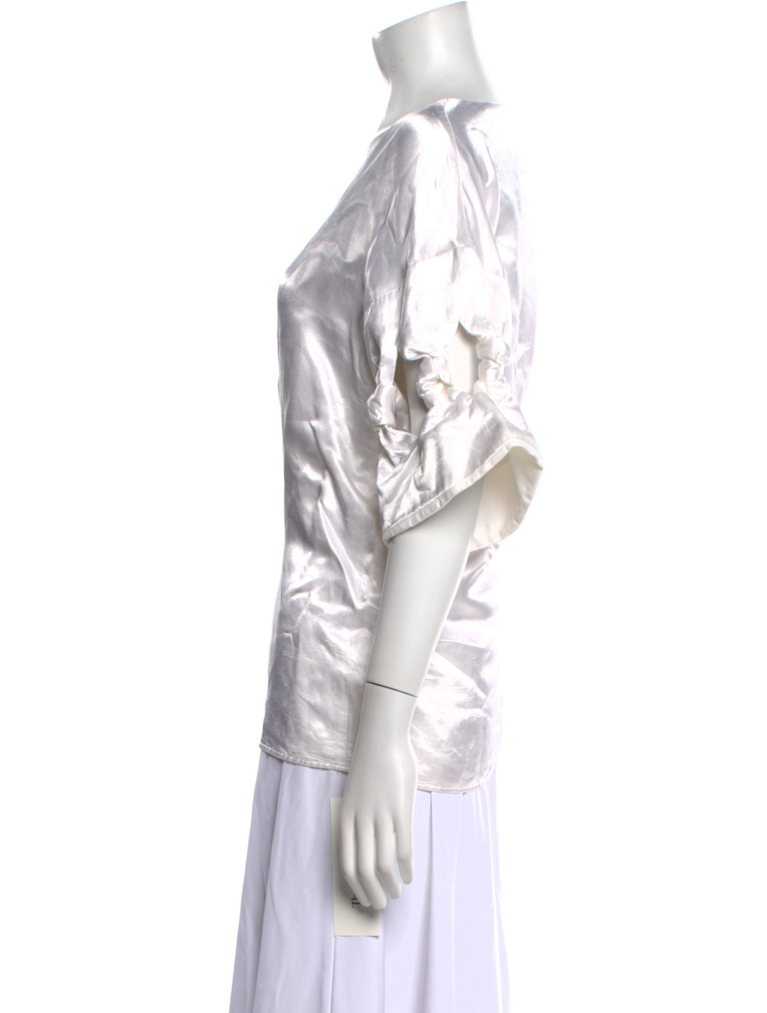 Victoria Victoria Beckham V-Neck Three-Quarter Sleeve Blouse