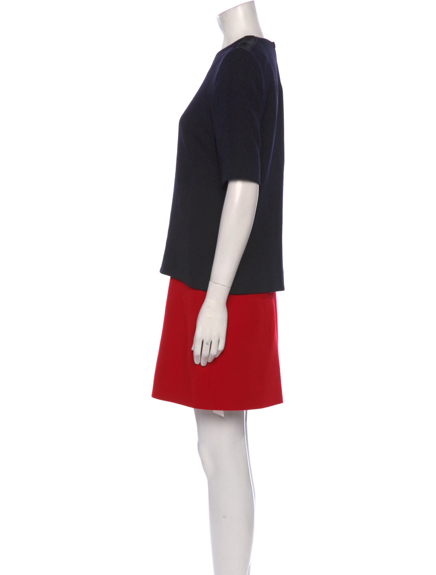 Victoria Victoria Beckham Colorblock Pattern Mini Dress