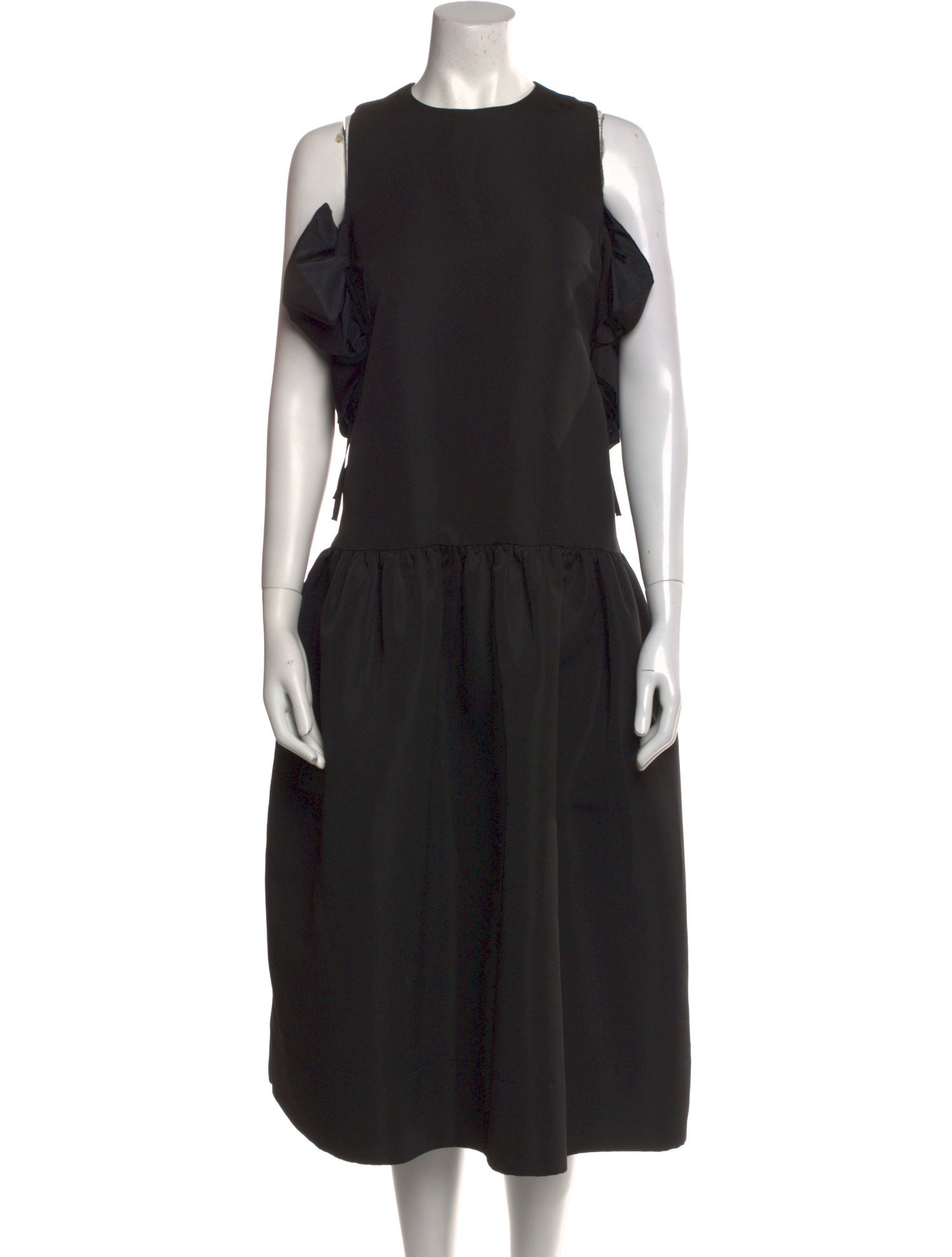 Victoria Victoria Beckham Crew Neck Midi Length Dress