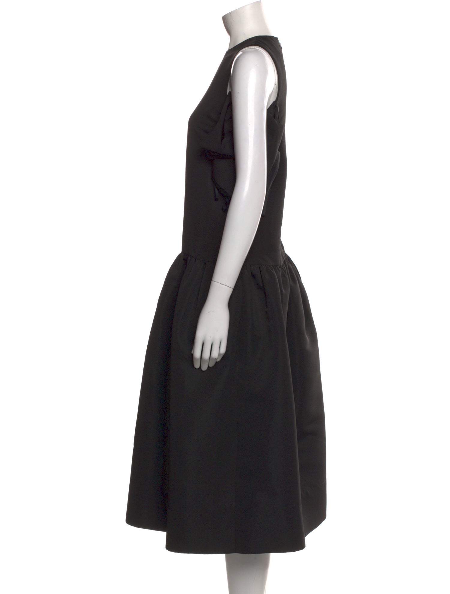 Victoria Victoria Beckham Crew Neck Midi Length Dress