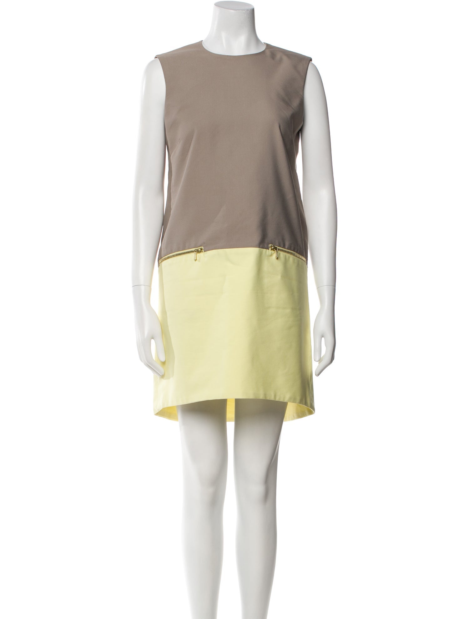 Victoria Victoria Beckham Colorblock Pattern Mini Dress