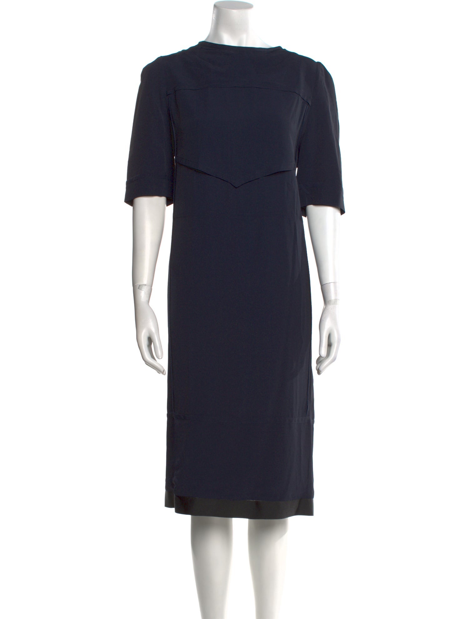 Victoria Victoria Beckham Scoop Neck Midi Length Dress