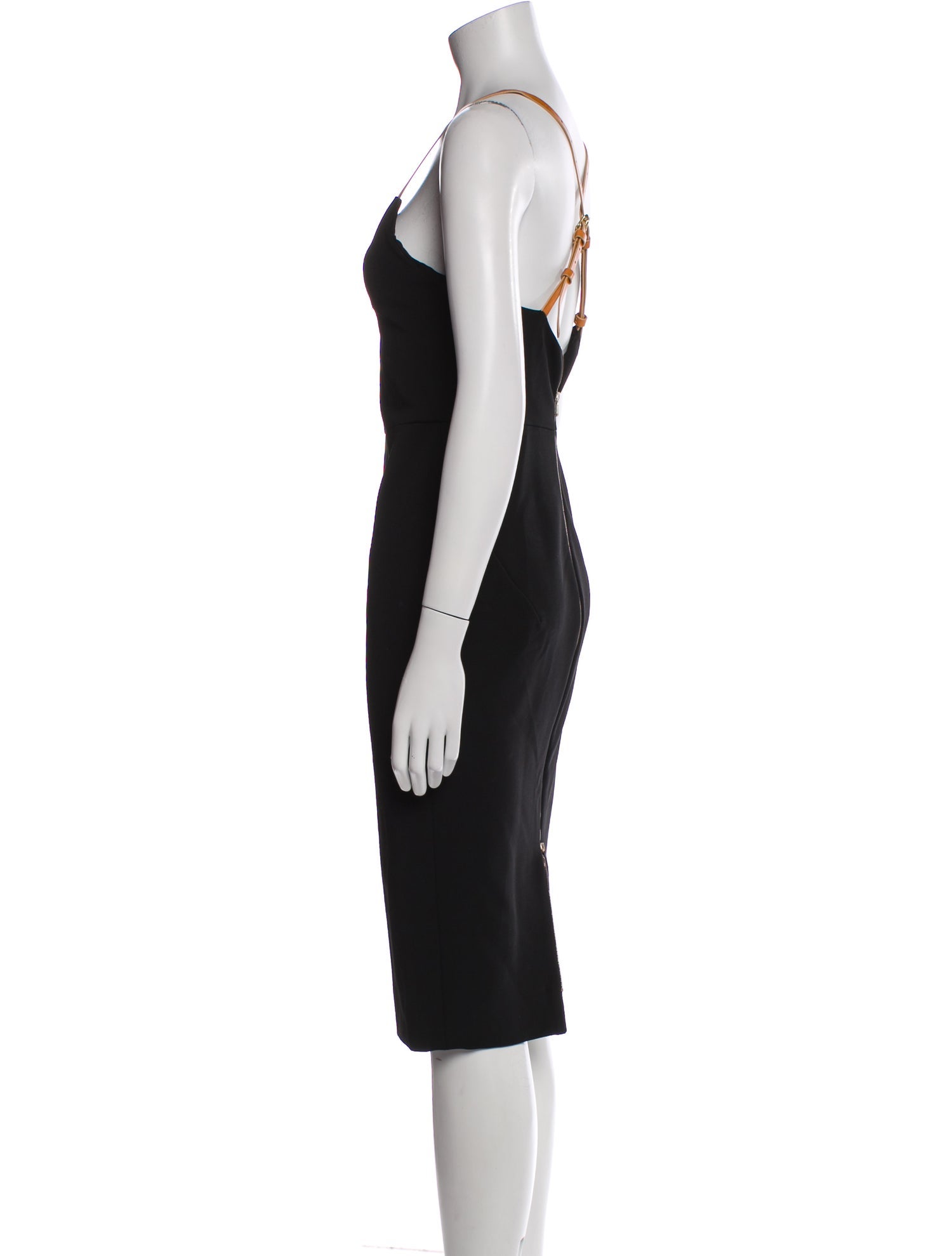 Victoria Victoria Beckham Square Neckline Midi Length Dress