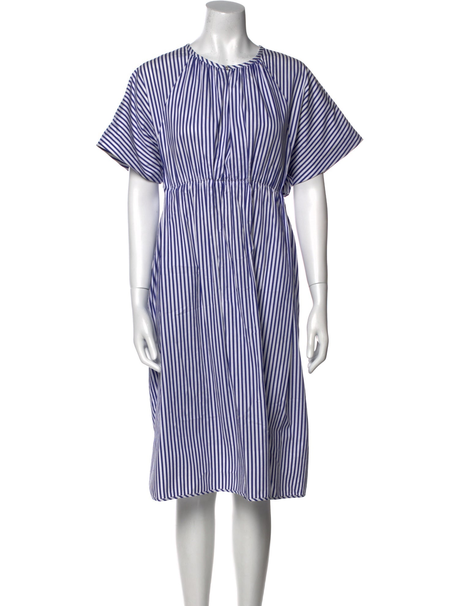 Victoria Victoria Beckham Striped Midi Length Dress