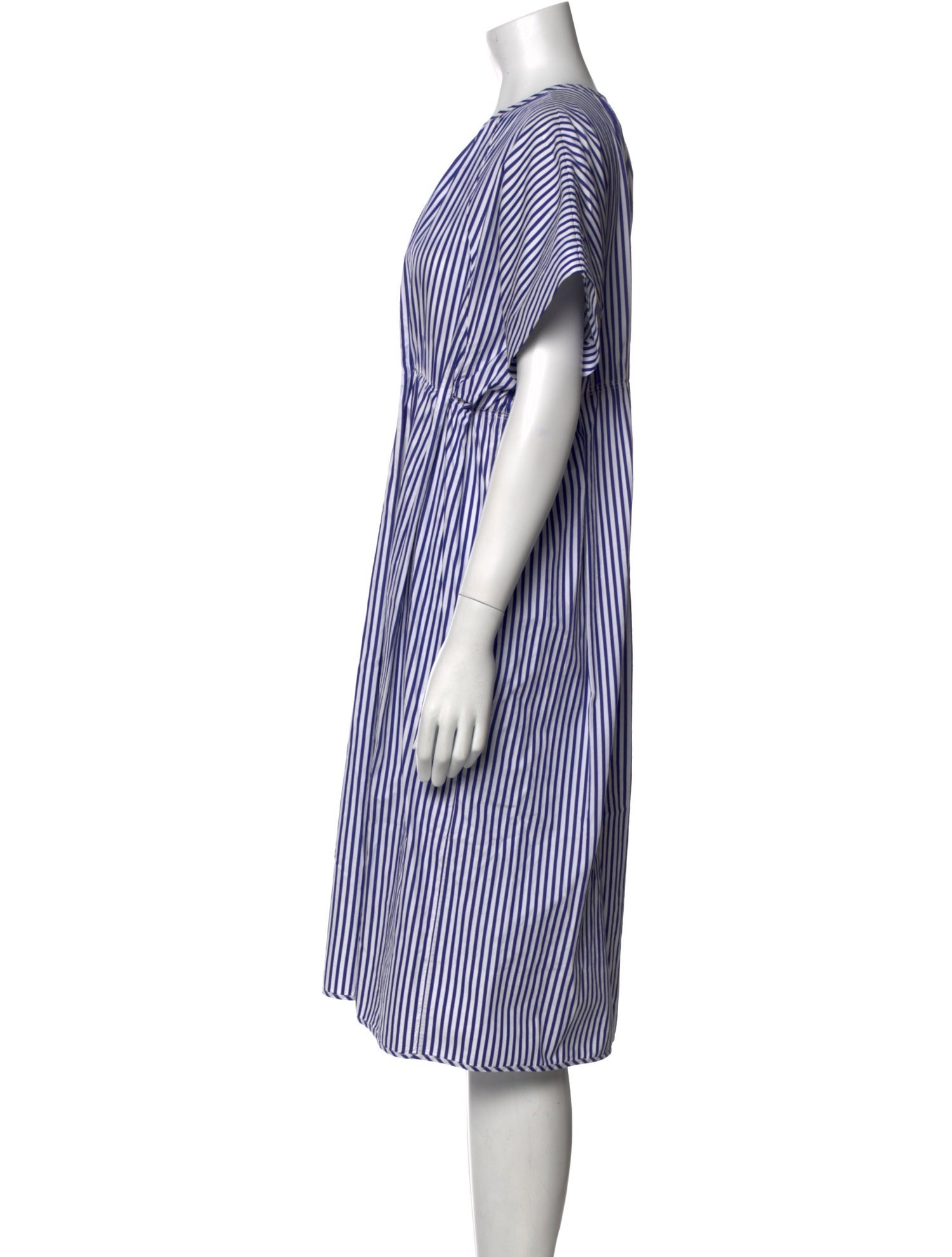 Victoria Victoria Beckham Striped Midi Length Dress