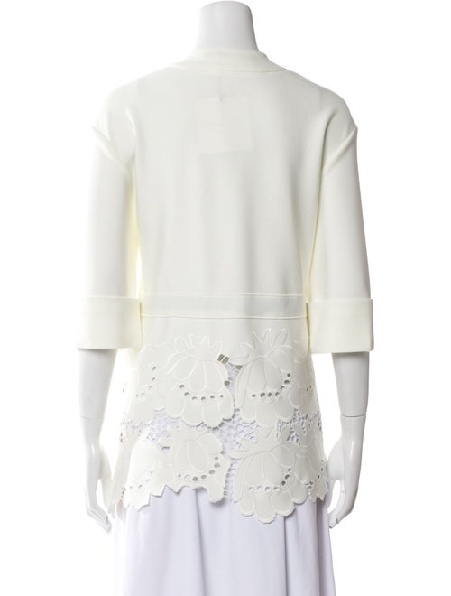 Victoria Victoria Beckham V-Neck Three-Quarter Sleeve Blouse