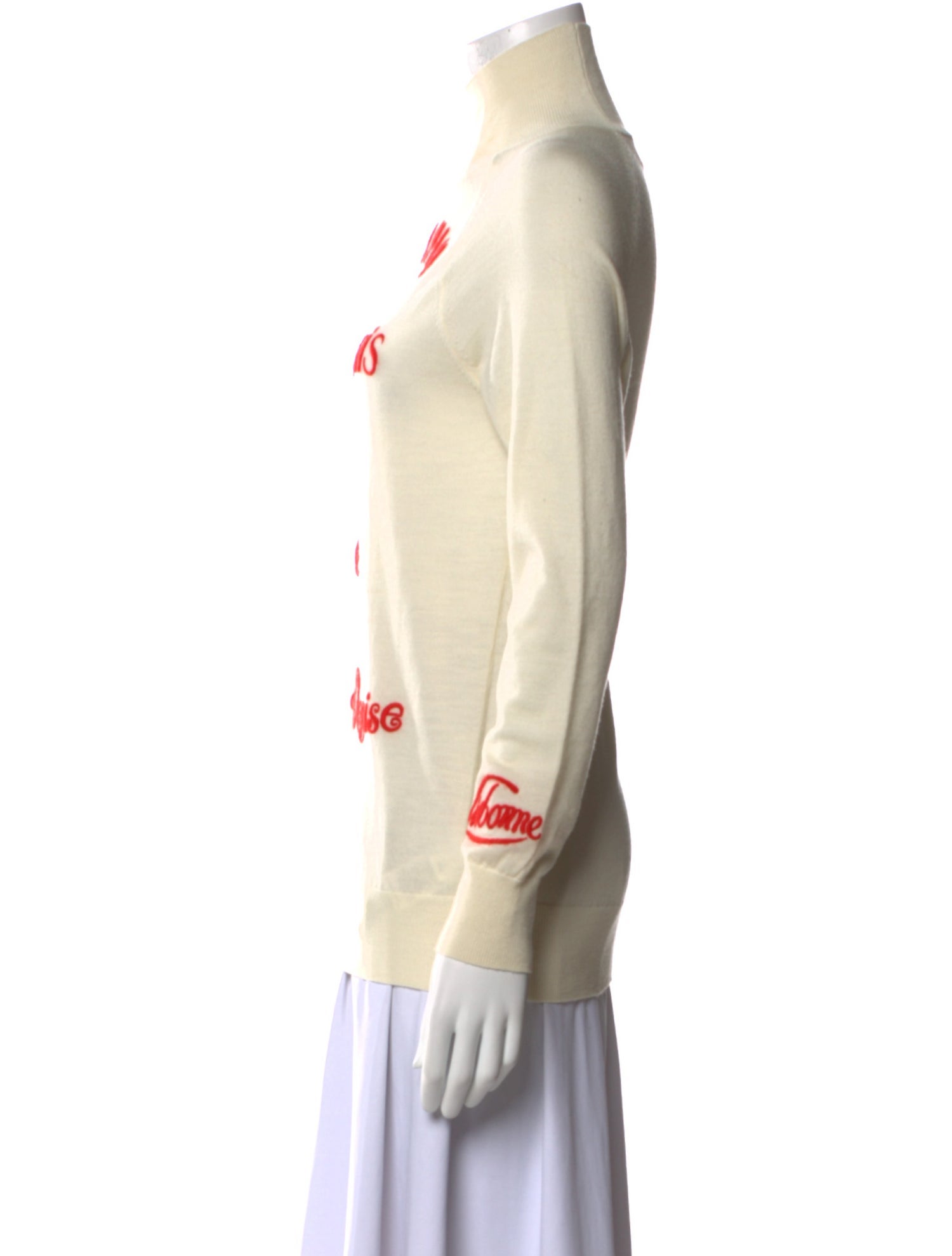 Victoria Victoria Beckham Wool Graphic Print Sweater