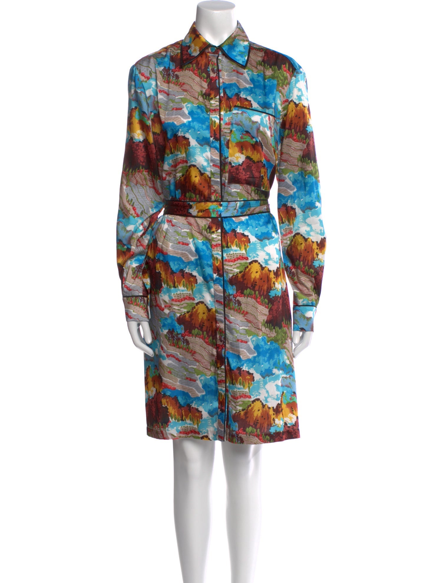 Victoria Victoria Beckham Printed Knee-Length Dress