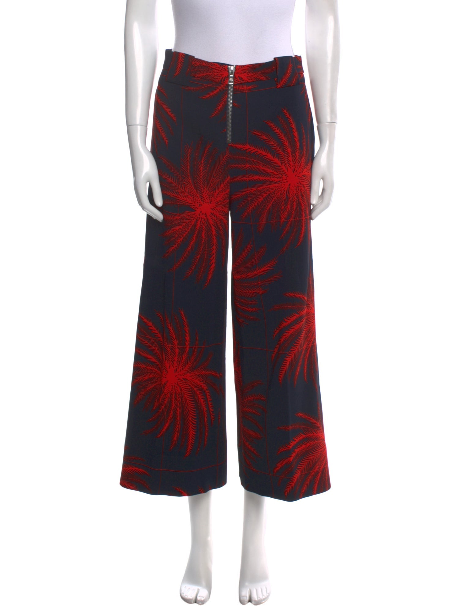 Victoria Victoria Beckham Printed Wide Leg Pants