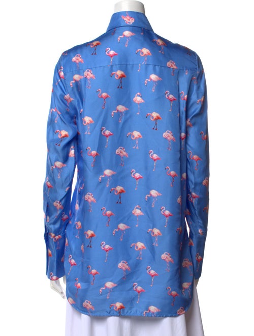 Victoria Victoria Beckham Silk Floral Print Button-Up Top