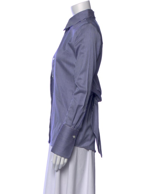 Victoria Victoria Beckham Striped Long Sleeve Button-Up Top