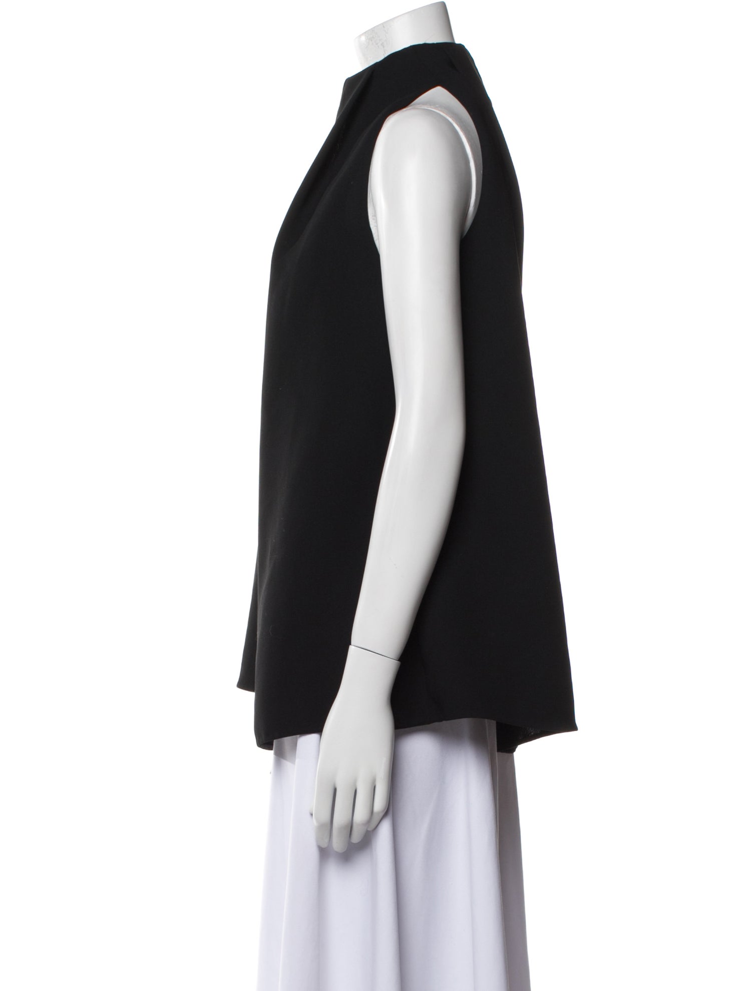 Victoria Victoria Beckham Mock Neck Sleeveless Blouse