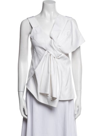 Victoria Victoria Beckham V-Neck Sleeveless Blouse