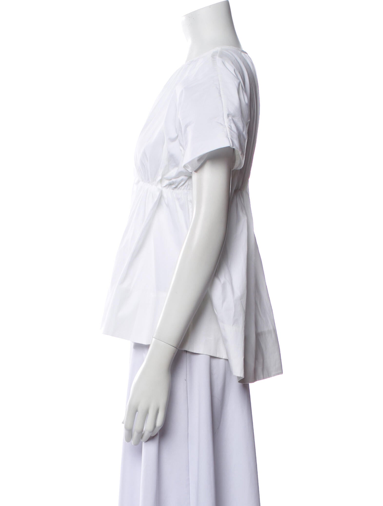 Victoria Victoria Beckham Crew Neck Short Sleeve Blouse