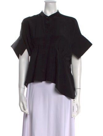 Victoria Victoria Beckham Silk Mock Neck Top