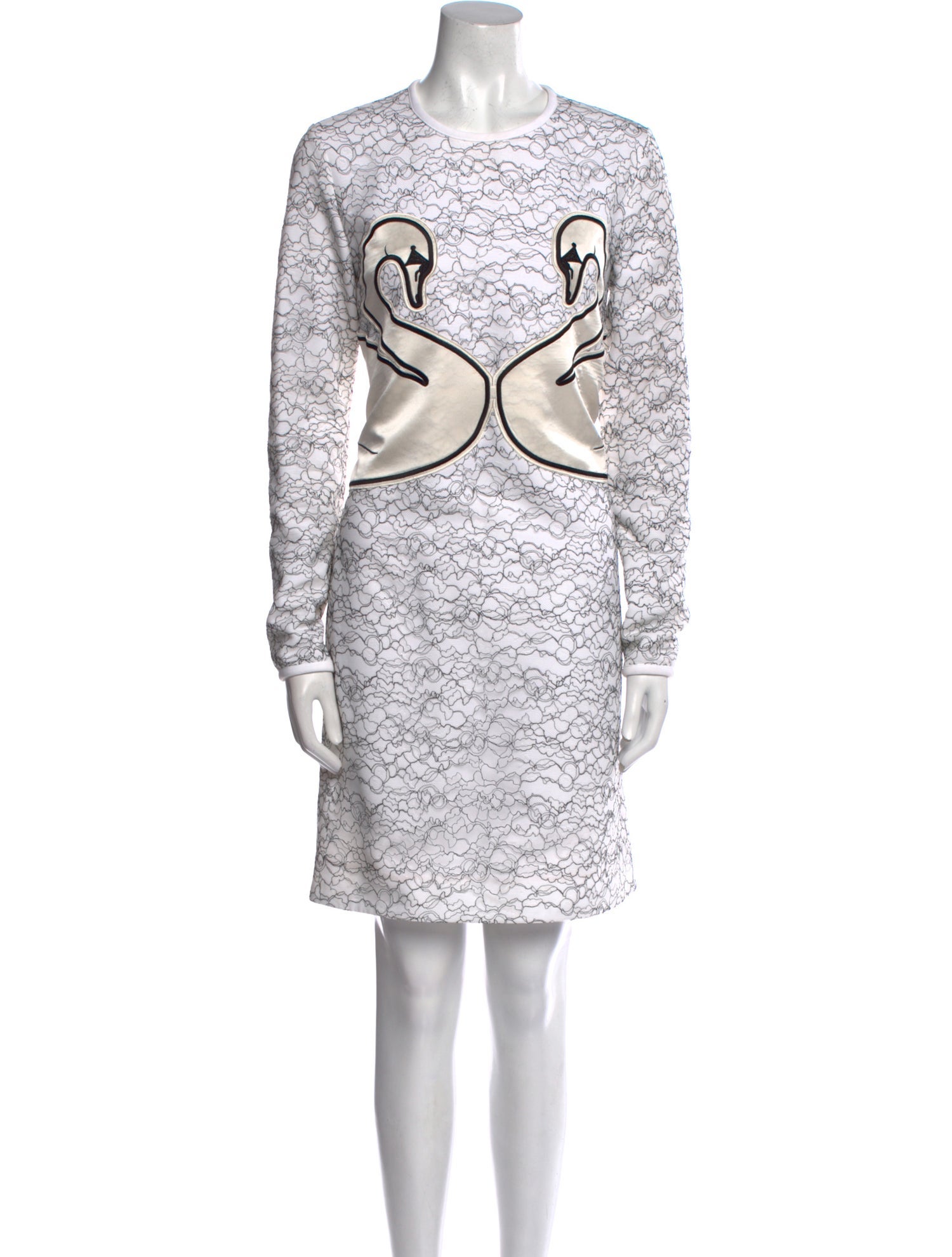 Victoria Victoria Beckham Lace Pattern Knee-Length Dress