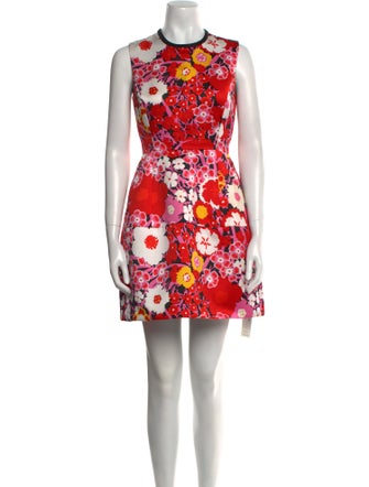 Victoria Victoria Beckham Floral Print Mini Dress