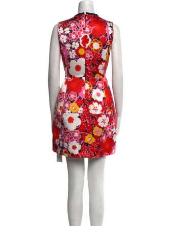 Victoria Victoria Beckham Floral Print Mini Dress