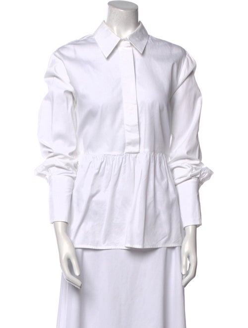 Victoria Victoria Beckham Three-Quarter Sleeve Button-Up Top