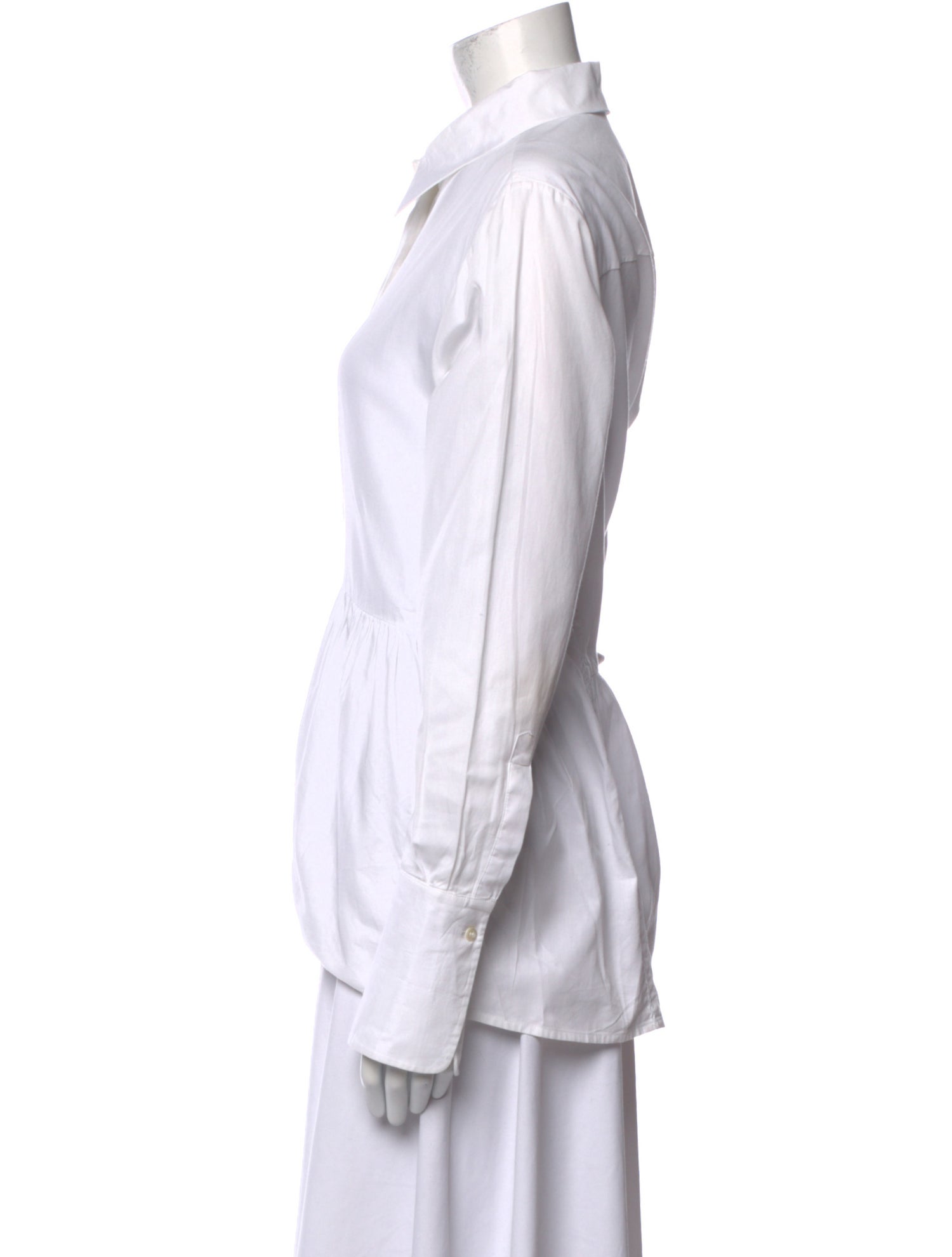 Victoria Victoria Beckham Three-Quarter Sleeve Button-Up Top