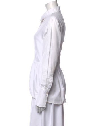 Victoria Victoria Beckham Three-Quarter Sleeve Button-Up Top