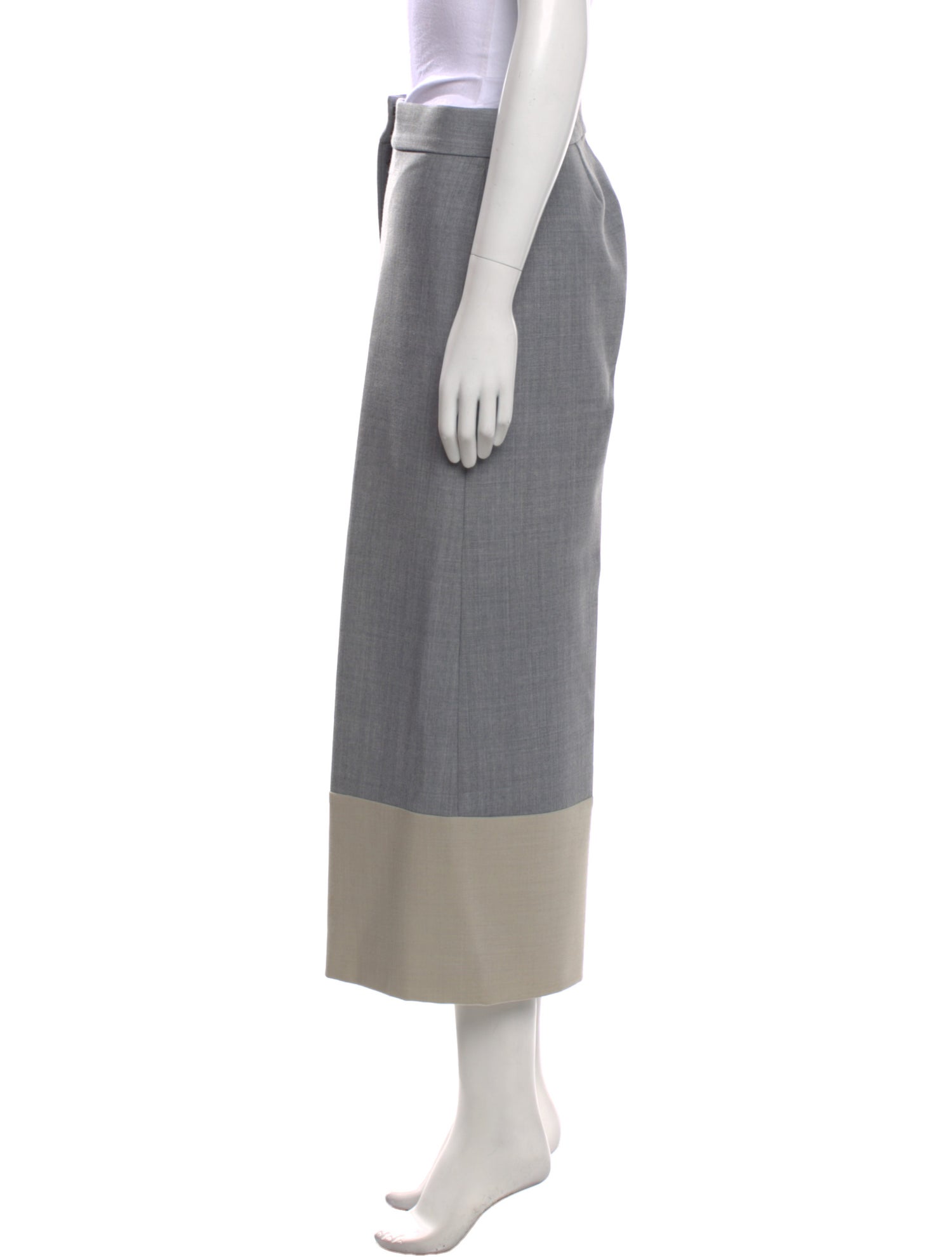 Victoria Victoria Beckham Colorblock Pattern Wide Leg Pants