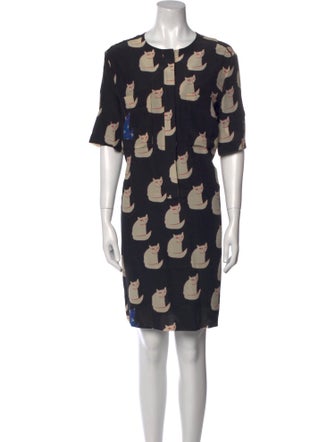 Victoria Victoria Beckham Silk Knee-Length Dress