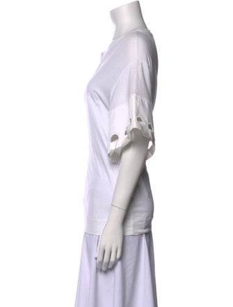 Victoria Victoria Beckham Bateau Neckline Short Sleeve T-Shirt