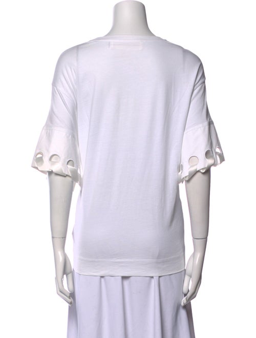 Victoria Victoria Beckham Bateau Neckline Short Sleeve T-Shirt