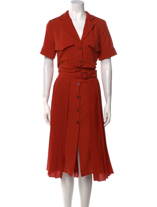 Victoria Victoria Beckham V-Neck Midi Length Dress