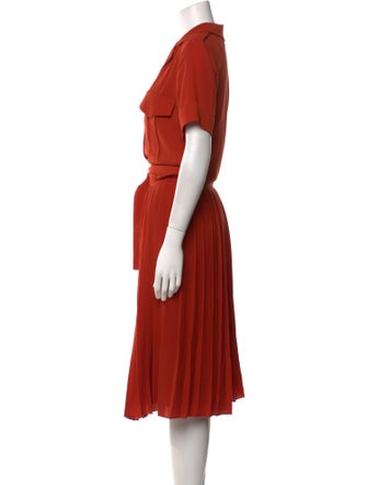 Victoria Victoria Beckham V-Neck Midi Length Dress