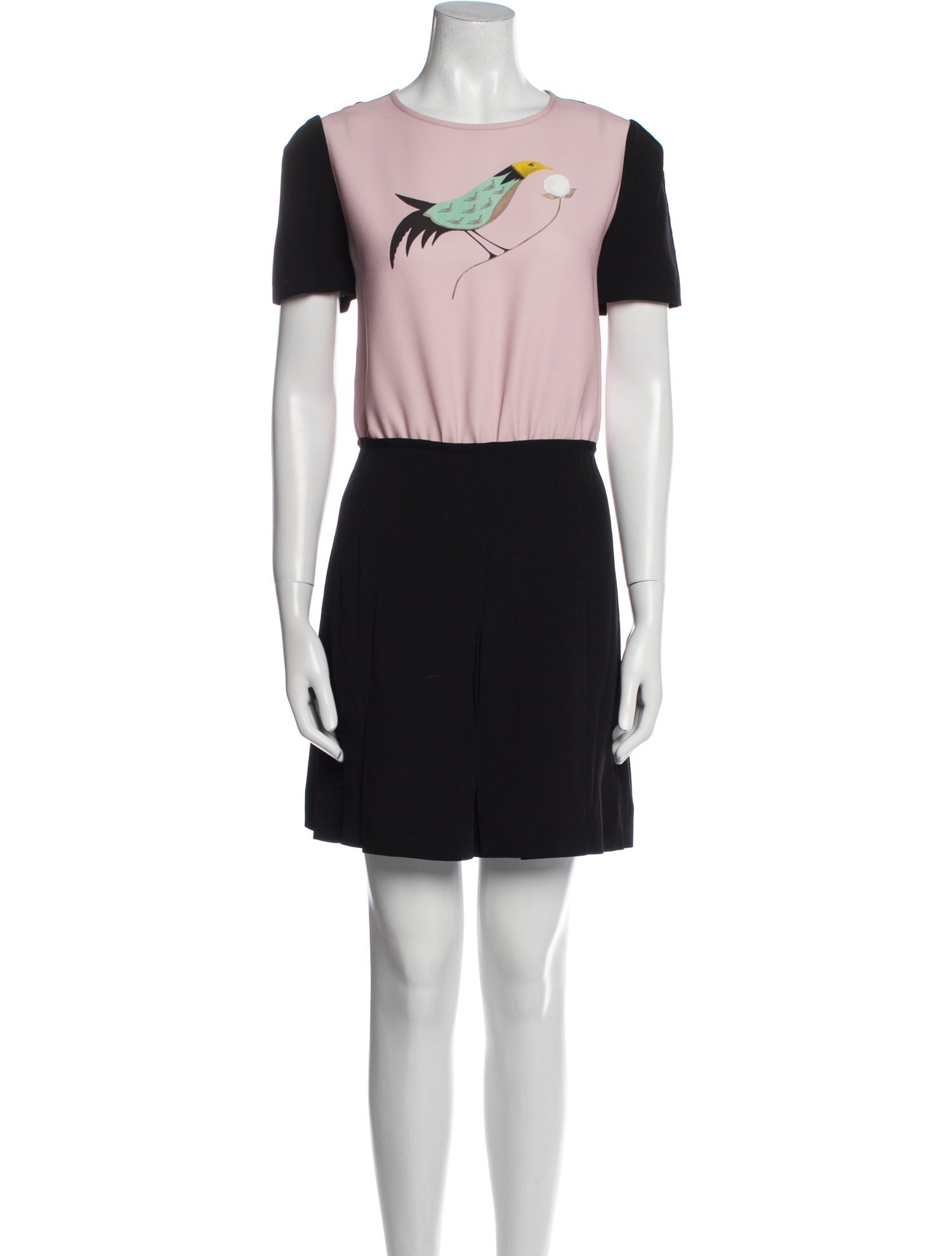 Victoria Victoria Beckham Colorblock Pattern Mini Dress w/ Tags