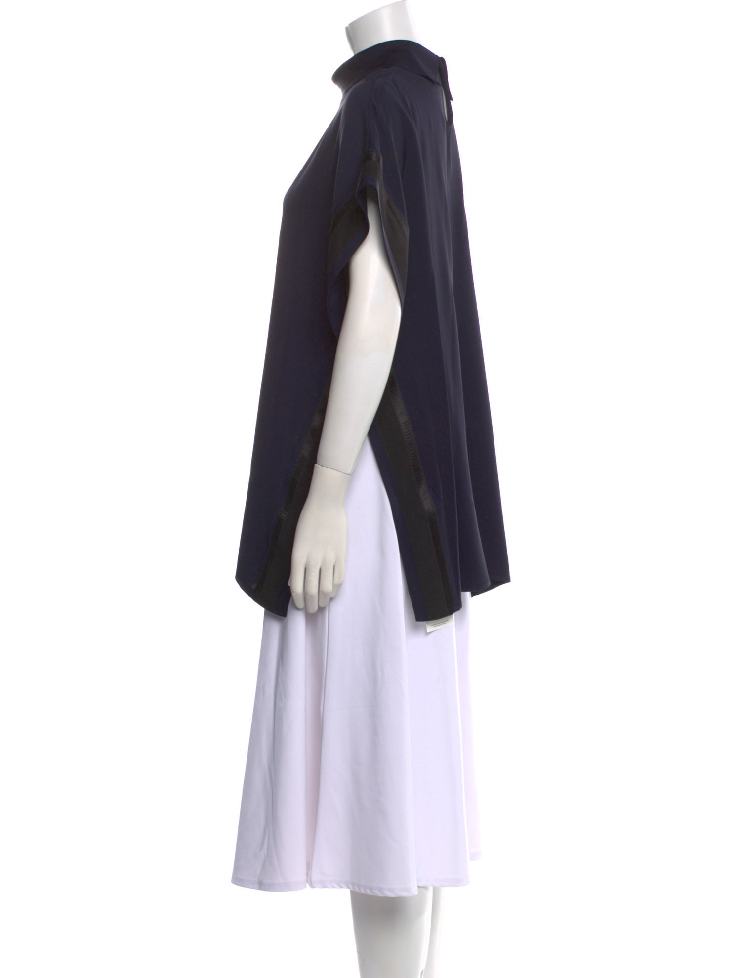 Victoria Victoria Beckham Mock Neck Short Sleeve Tunic