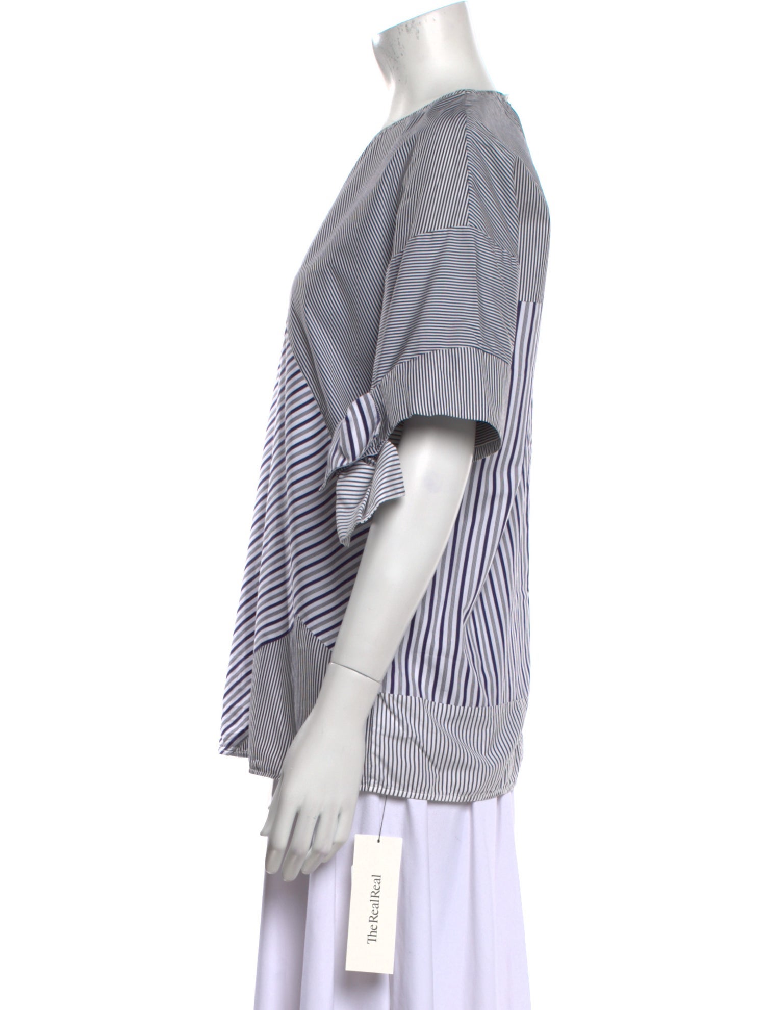 Victoria Victoria Beckham Striped Crew Neck Blouse