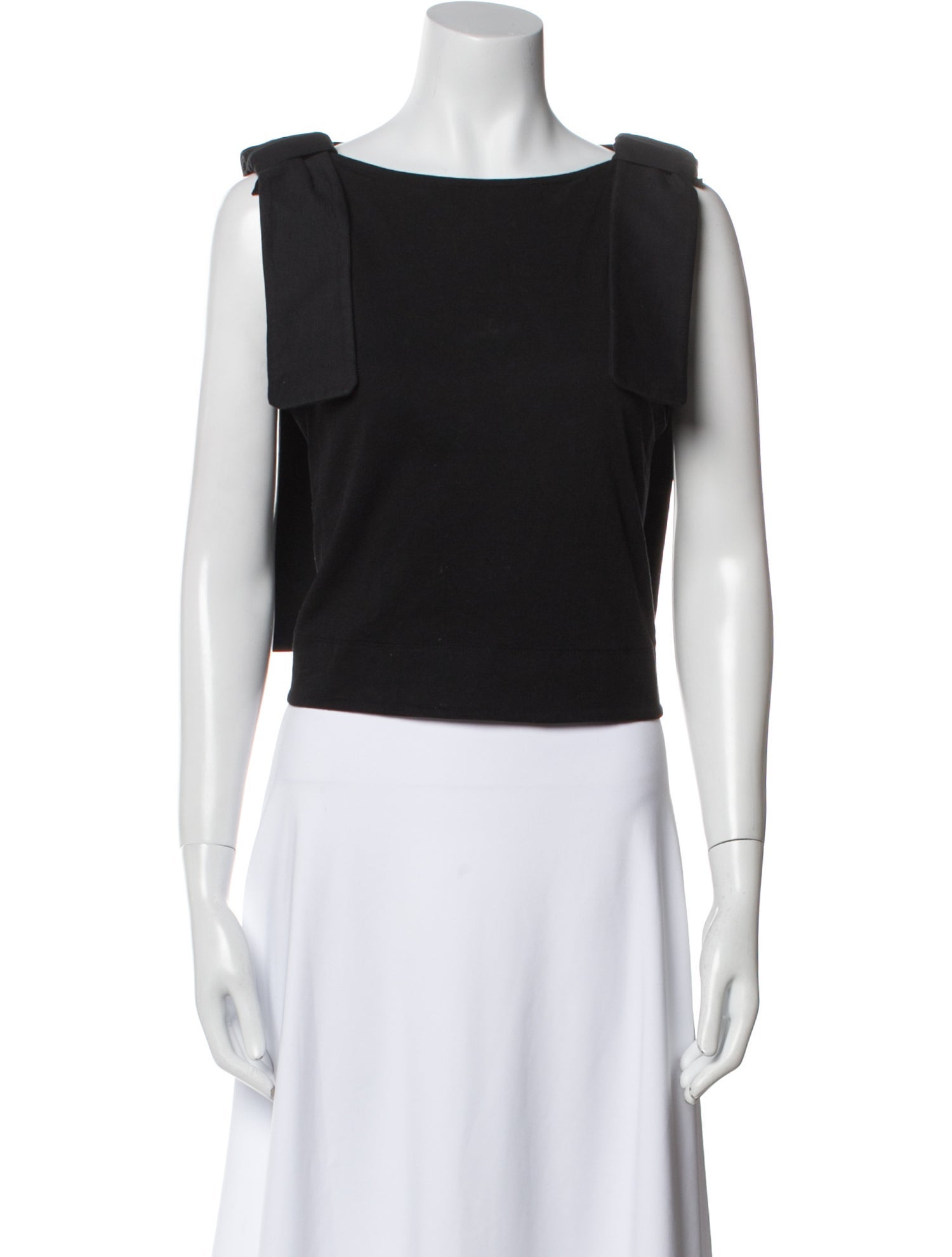 Victoria Victoria Beckham Bateau Neckline Sleeveless Crop Top