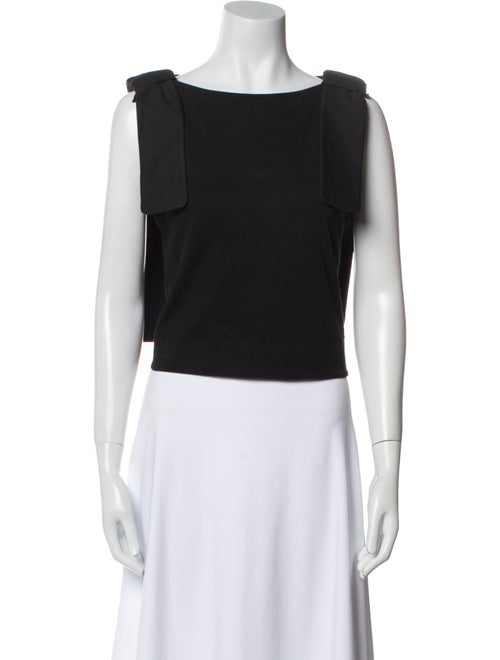 Victoria Victoria Beckham Bateau Neckline Sleeveless Crop Top