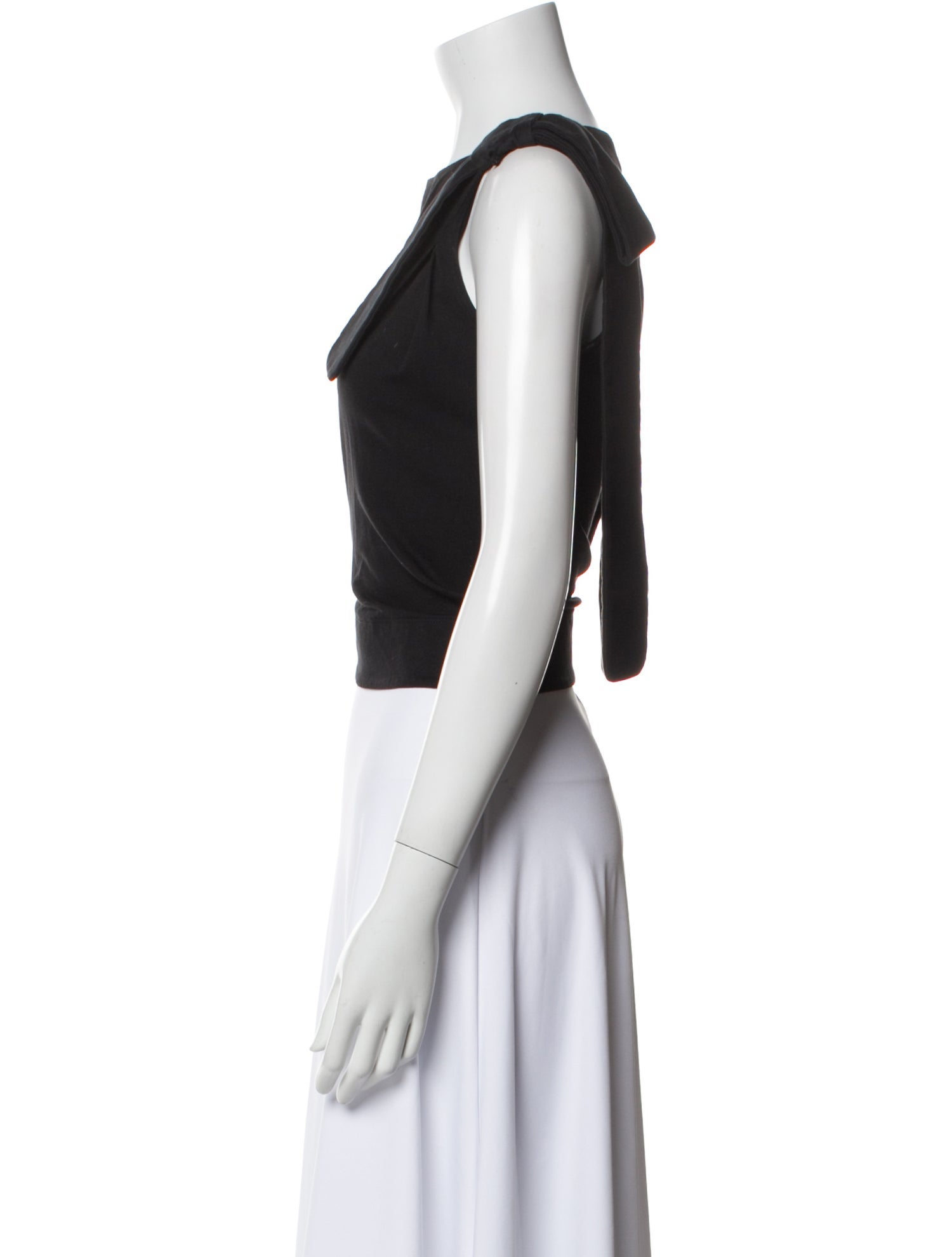 Victoria Victoria Beckham Bateau Neckline Sleeveless Crop Top