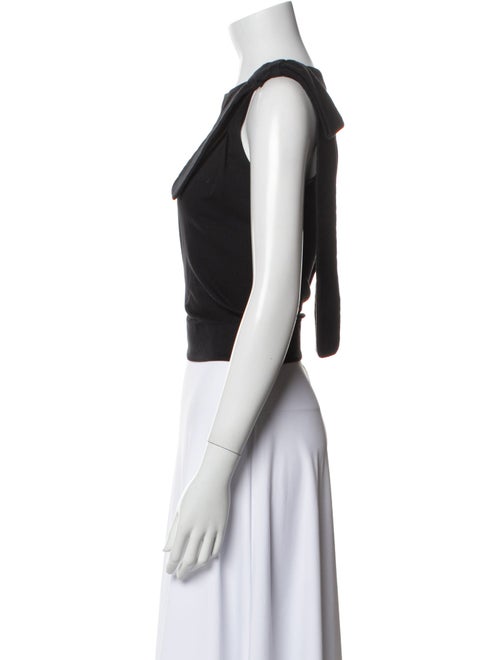 Victoria Victoria Beckham Bateau Neckline Sleeveless Crop Top