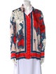 Victoria Victoria Beckham Printed Long Sleeve Button-Up Top
