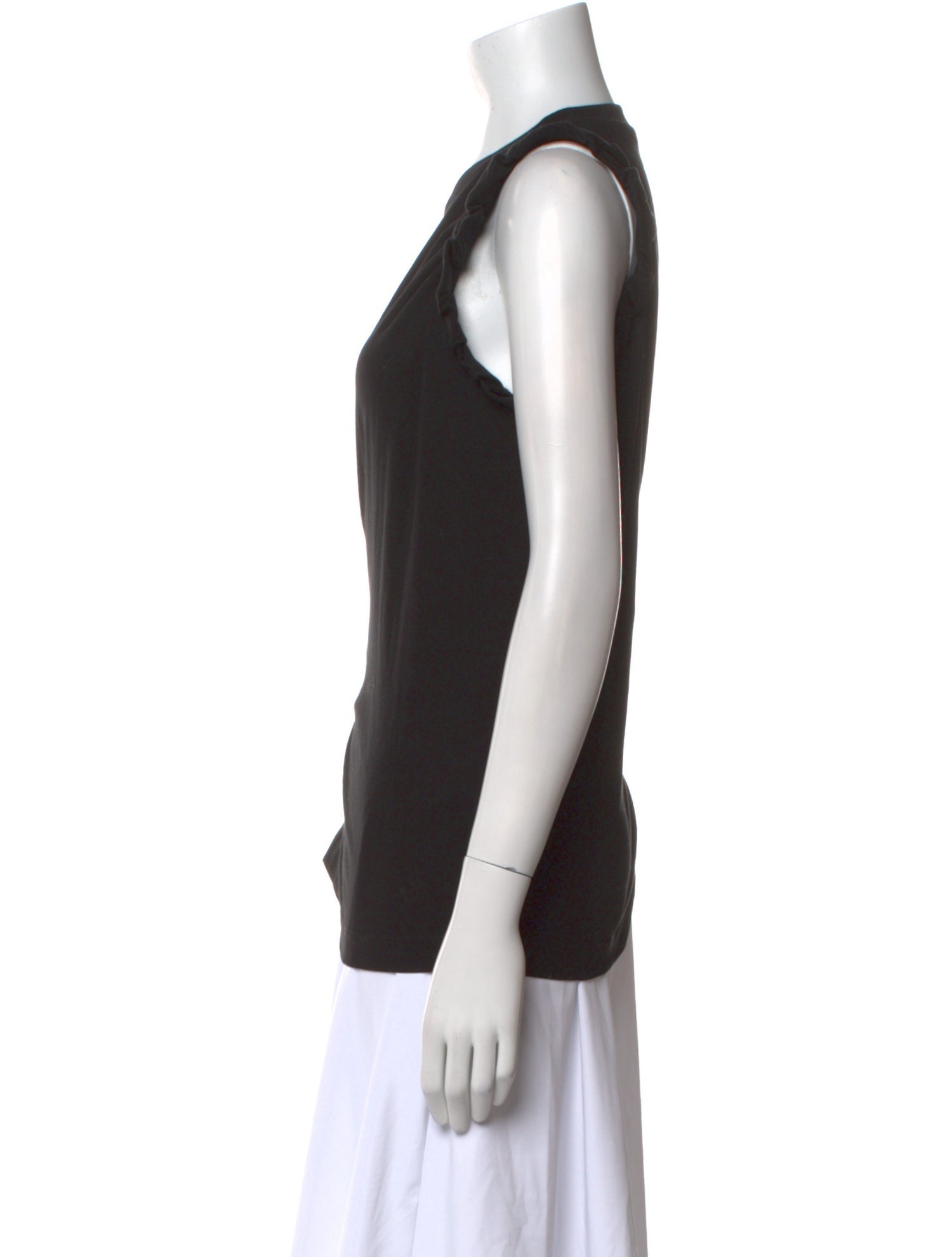 Victoria Victoria Beckham Crew Neck Short Sleeve Tank Top