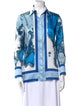 Victoria Victoria Beckham Printed Long Sleeve Button-Up Top