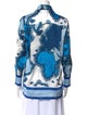Victoria Victoria Beckham Printed Long Sleeve Button-Up Top