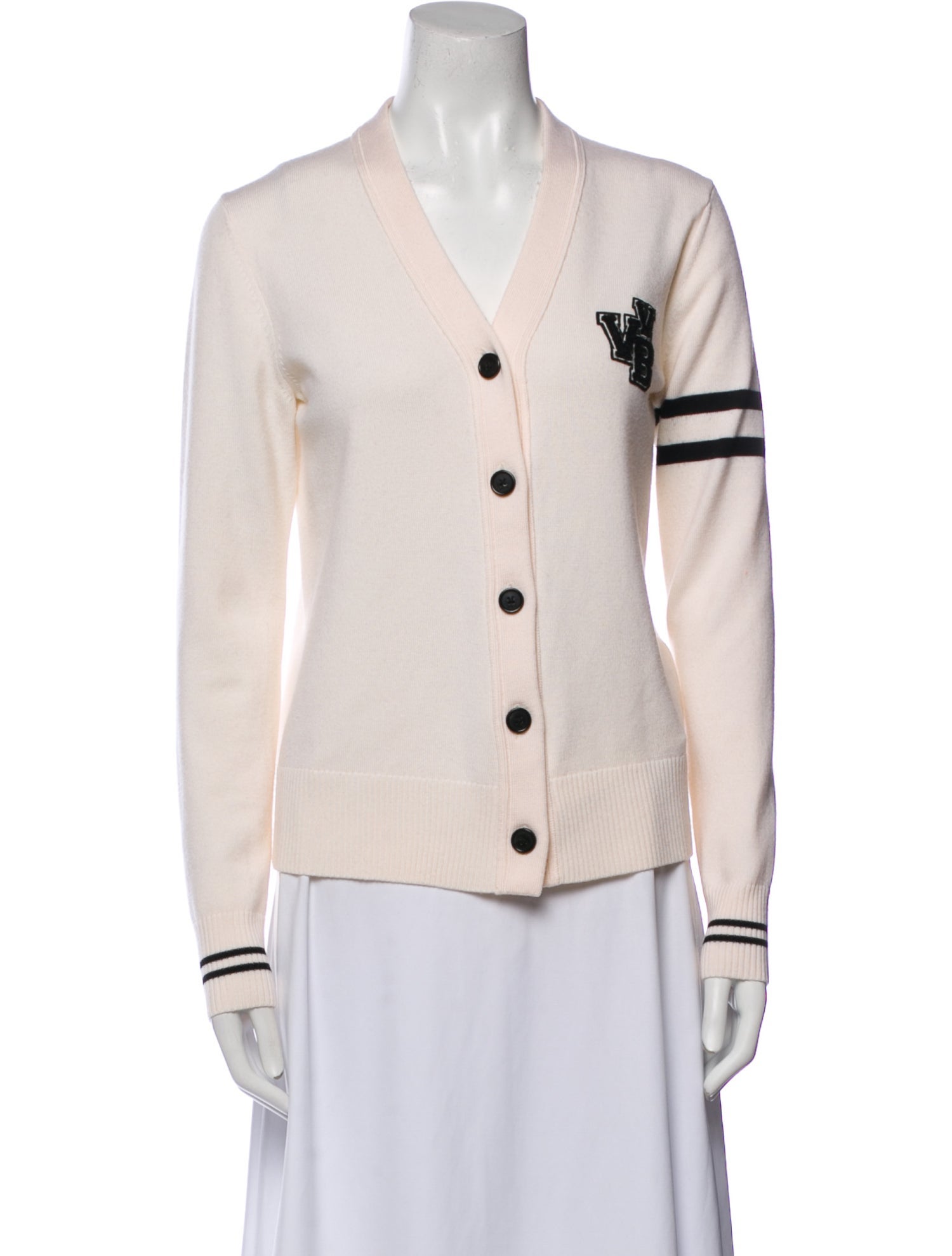 Victoria Victoria Beckham Wool V-Neck Button-Up Top