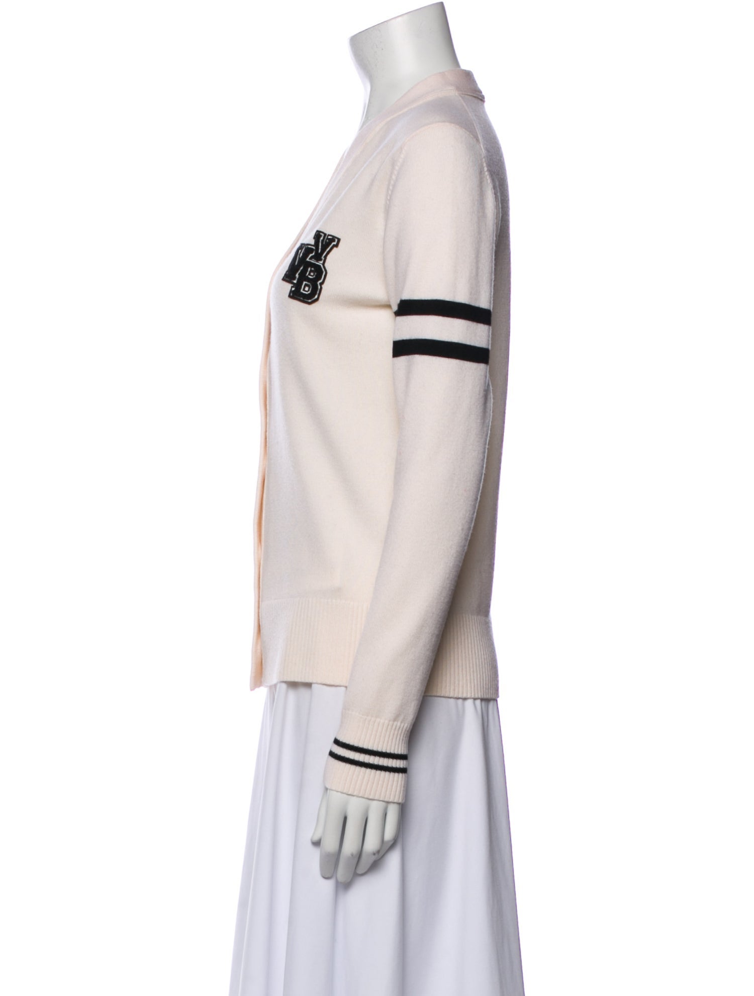 Victoria Victoria Beckham Wool V-Neck Button-Up Top