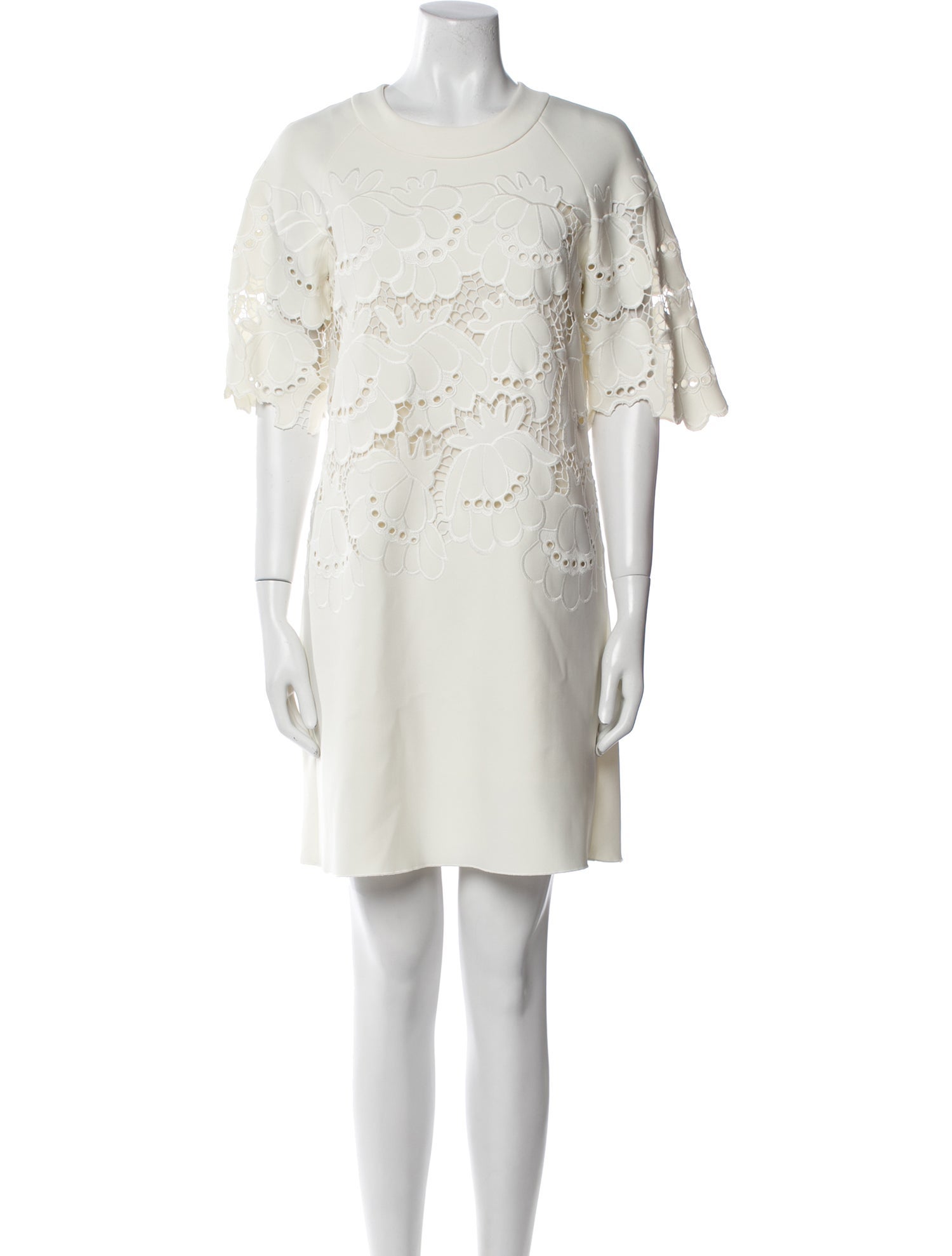 Victoria Victoria Beckham Crew Neck Mini Dress