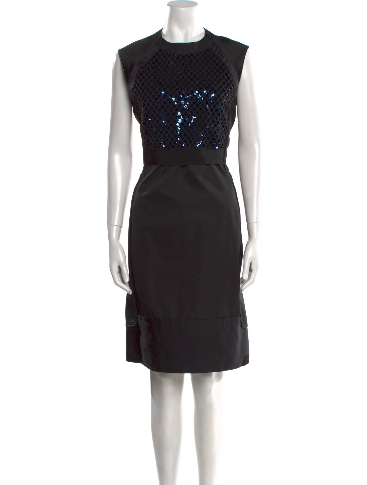 Victoria Victoria Beckham Crew Neck Knee-Length Dress