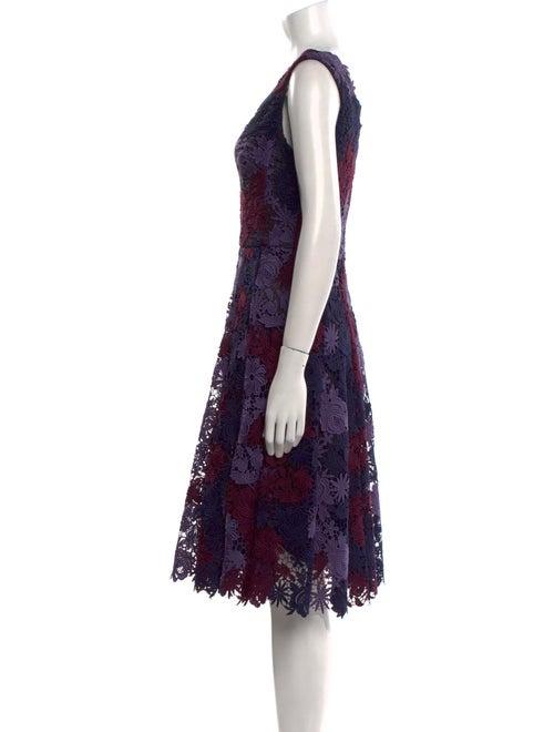 Vera Wang DRESS Lace Pattern Knee-Length Dress