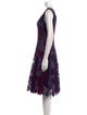Vera Wang DRESS Lace Pattern Knee-Length Dress