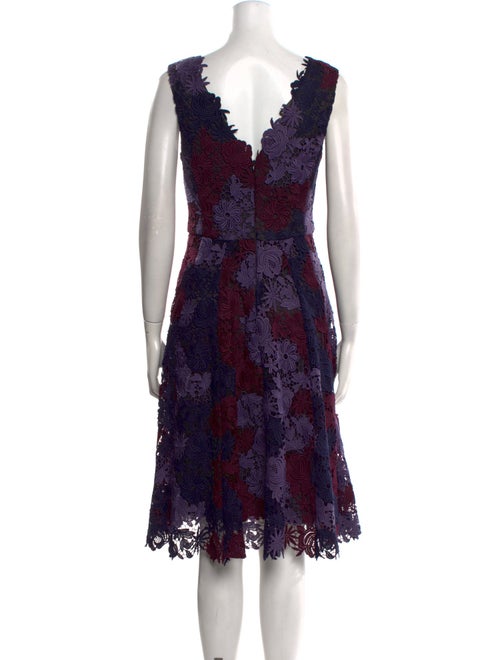 Vera Wang DRESS Lace Pattern Knee-Length Dress