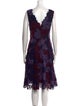 Vera Wang DRESS Lace Pattern Knee-Length Dress
